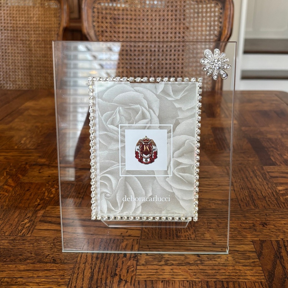 Swarovski Crystal Flower Glass PhotoFrame 4x6 Keepsake Gift Special Occasion NEW - Picture 7 of 12